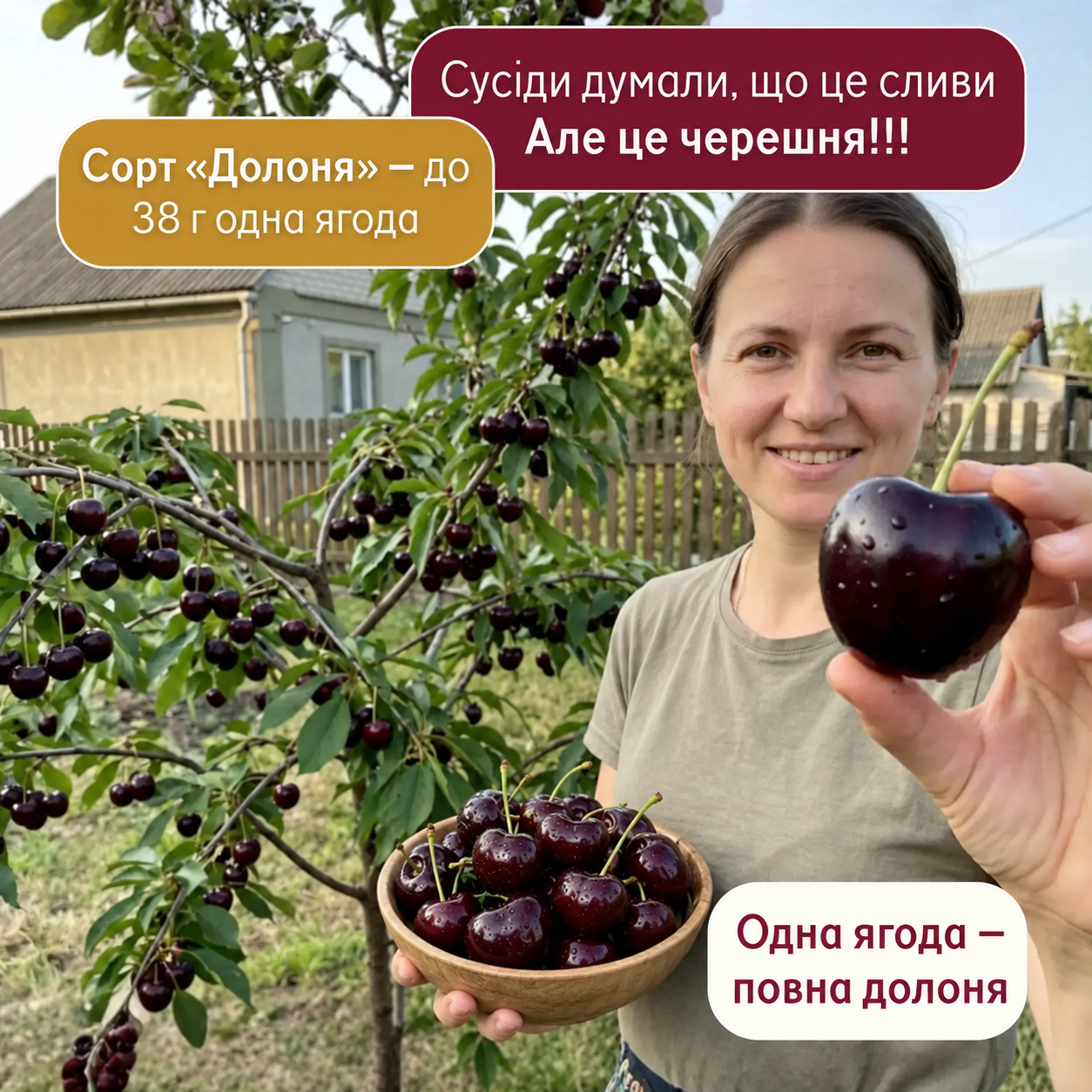 Черешня Долоня — ягоди